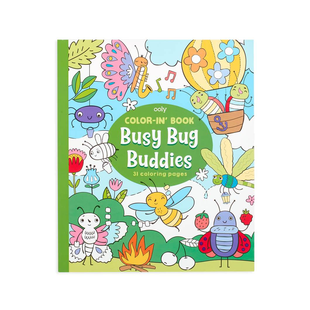 Color-in' Book: Busy Bugs