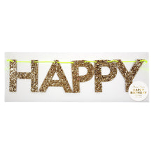 Load image into Gallery viewer, Gold Happy Birthday Garland
