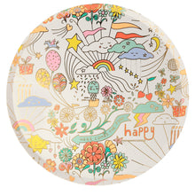Load image into Gallery viewer, Happy Doodle Dinner Plates
