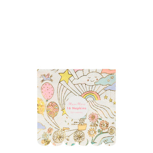 Happy Doodle Small Napkins