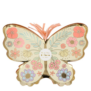 Floral Butterfly Plates