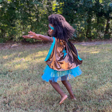 Load image into Gallery viewer, Superhero Teal Tutu Cape
