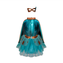 Load image into Gallery viewer, Superhero Teal Tutu Cape
